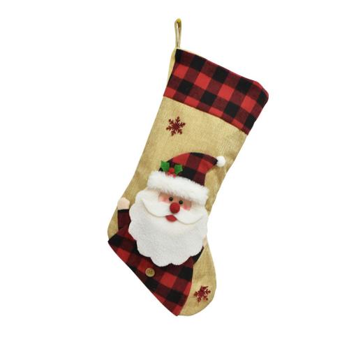 Polyester Kerstdecoratie sokken stuk