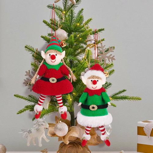 Polyester Kerstboom hangende Decoratie meer kleuren naar keuze stuk