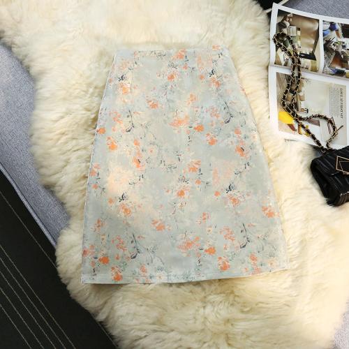 Polyester Slim Skirt printed shivering PC