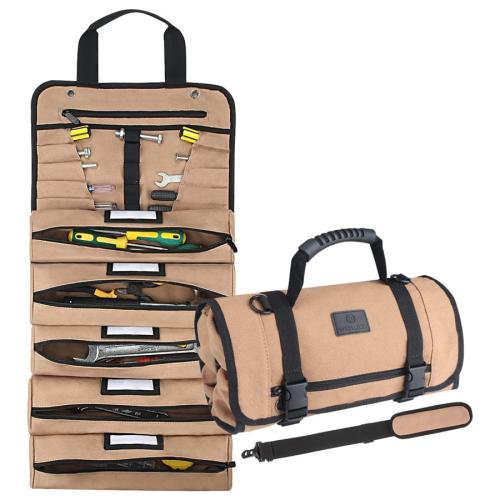 Canvas Multifunction Tool Bag portable brown PC