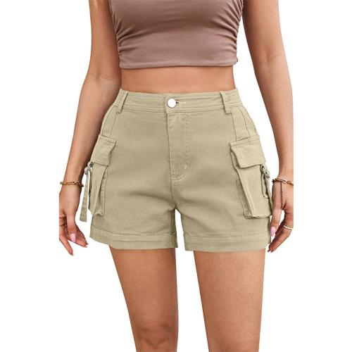 Rayon & Spandex High Waist Shorts & with pocket PC
