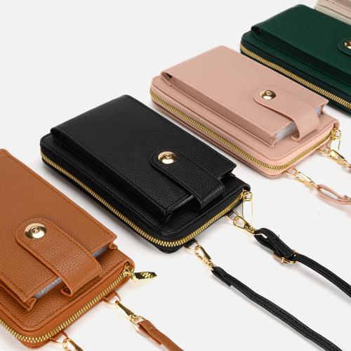 PU Leather Cell Phone Bag hardwearing Solid PC