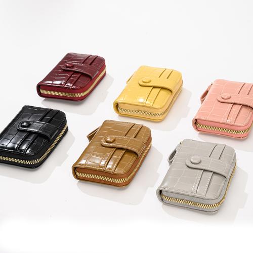 PU Leather Card Bag hardwearing crocodile grain PC