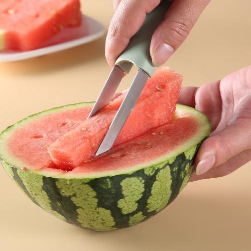 Polypropylene-PP & Stainless Steel 3 in 1 & Multifunction Watermelon Slicer Solid PC