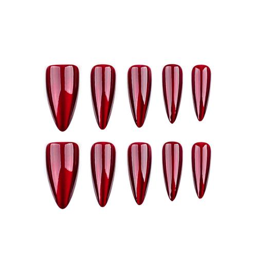 Plastic Fake Nails for women & multiple pieces red Set