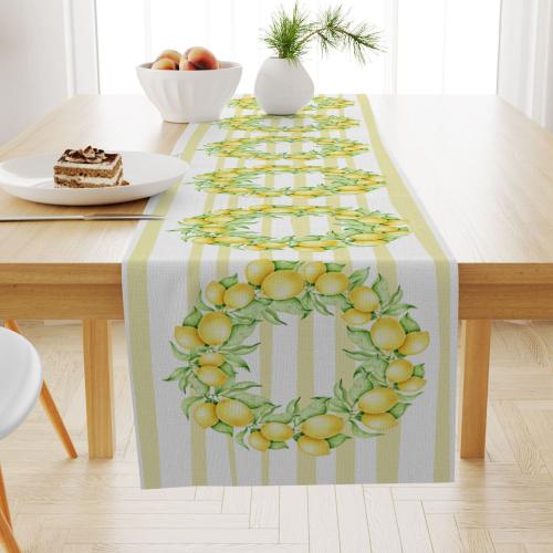 Linen easy cleaning Table Runner durable & anti-skidding printed PC