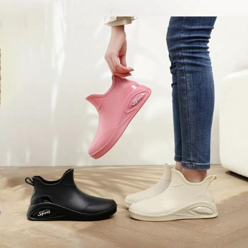 PVC Rain Boots hardwearing & anti-skidding Solid Pair