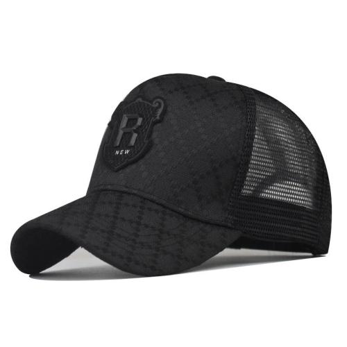 Mesh Fabric & Felt windproof Baseball Cap sun protection & unisex & breathable letter : PC