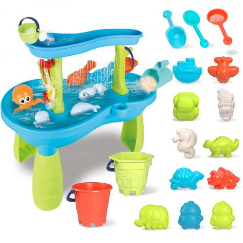 Kunststoff Strand Spielzeug Set, Blau,  Box