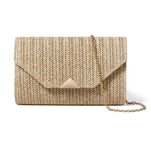 Straw Easy Matching Clutch Bag with chain PC