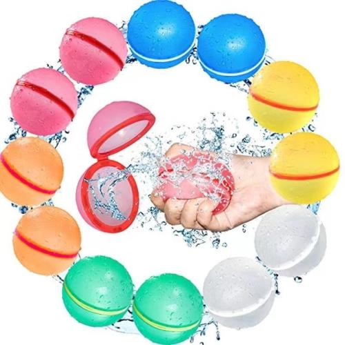 Silicone reusable Magnetic Water Ball mixed colors PC