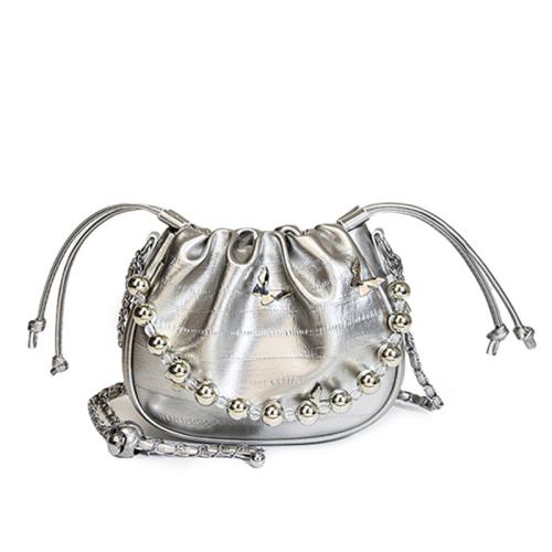PU Leather Shoulder Bag with chain & durable & hardwearing PC