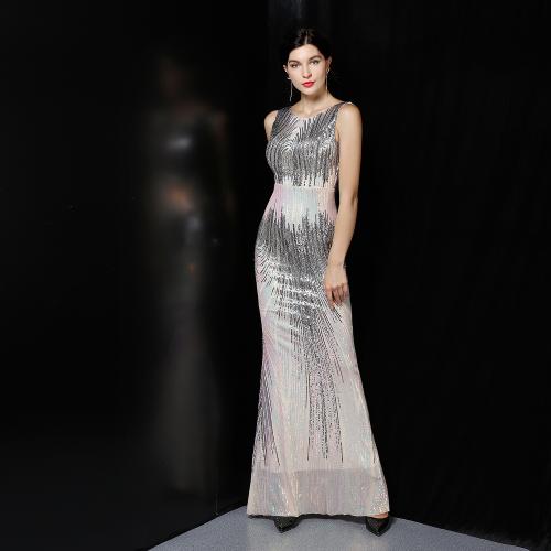 Sequin & Polyester Slim & floor-length & Plus Size Long Evening Dress PC