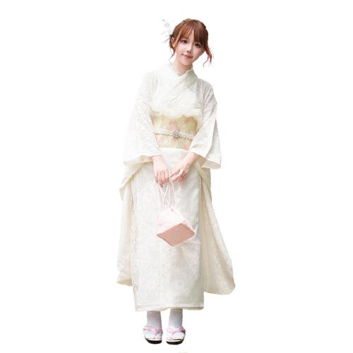 Poliéster Kimono Sexy, blanco,  trozo