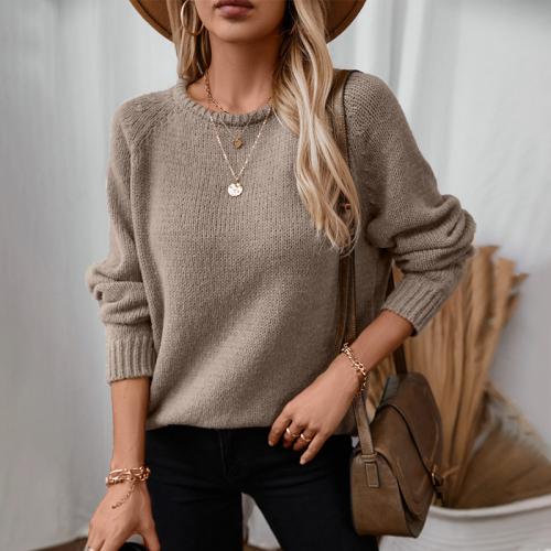 Polyester Soft Women Sweater autumn and winter design & thermal Solid PC