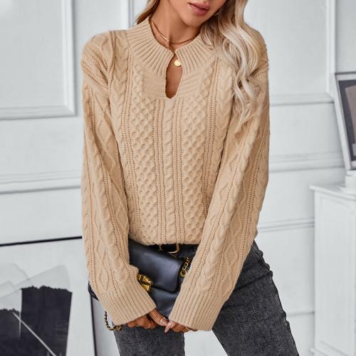 Polyester Soft Women Sweater autumn and winter design & thermal Solid PC