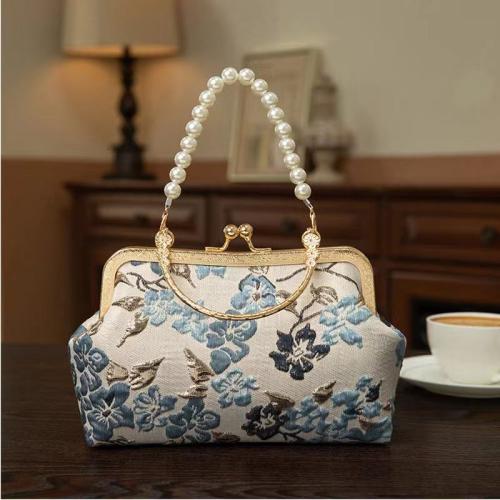 Cloth Easy Matching Clutch Bag with chain Plastic Pearl floral PC