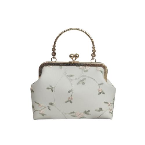 Cloth Easy Matching Clutch Bag with chain & embroidered floral PC