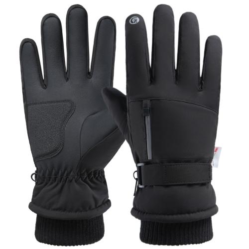 Pongee & Cotton Waterproof Riding Glove & thermal black Pair