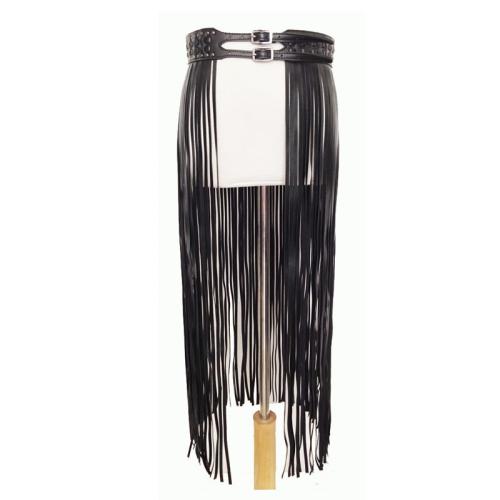 PU Leather & Zinc Alloy Tassels Fashion Belt black PC