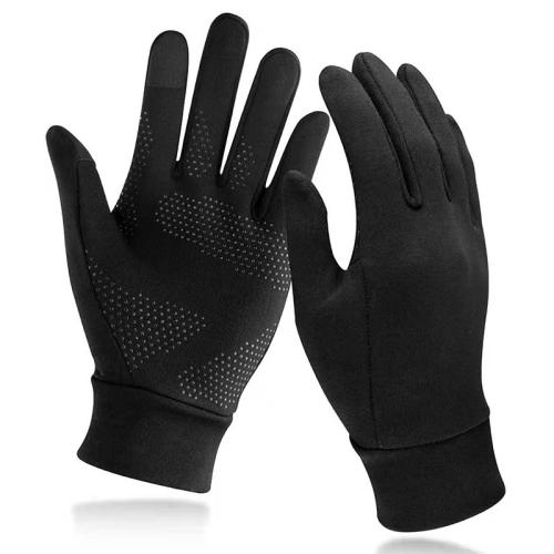 Spandex Riding Glove & anti-skidding & thermal black Pair