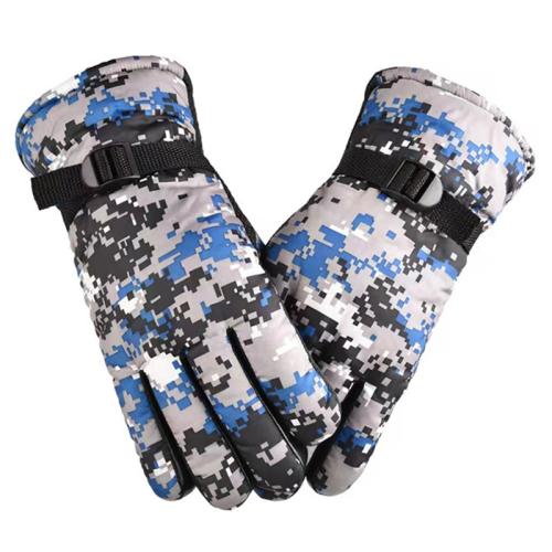 Polyester Riding Glove fleece & thicken & anti-skidding & thermal printed camouflage : Pair