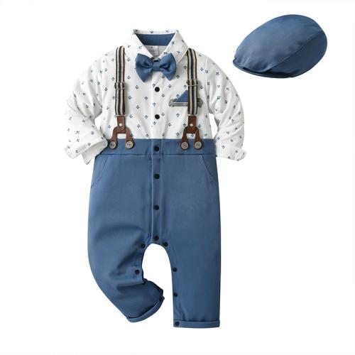 Baumwolle Baby Jumpsuit, Hat & Teddy,  Festgelegt