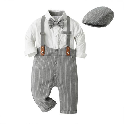 Baumwolle Baby Jumpsuit, Hat & Teddy,  Festgelegt