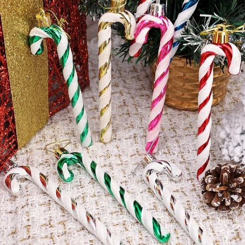 CLORURO DE POLIVINILO Árbol de Navidad colgando de la decoración, más colores para elegir, 6PCs/Caja,  Caja