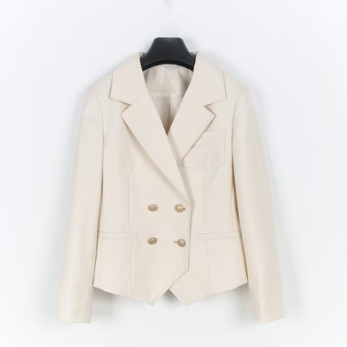 Polyester Women Suit Coat slimming beige PC