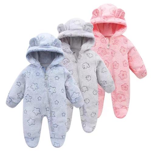 Flanel Baby Jumpsuit Solide meer kleuren naar keuze stuk