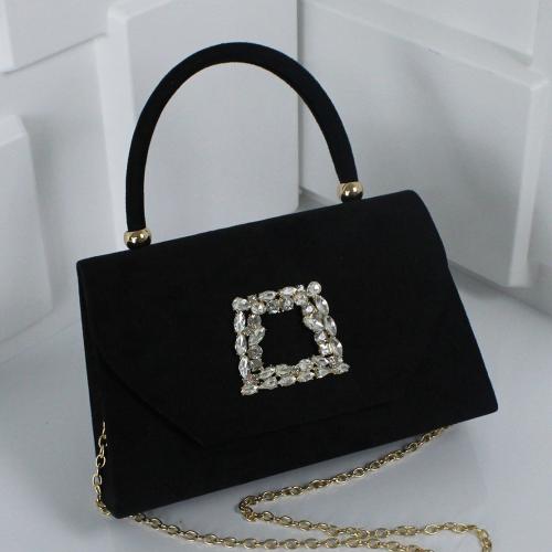 PVC & Polyester Easy Matching Clutch Bag with chain & with rhinestone PC