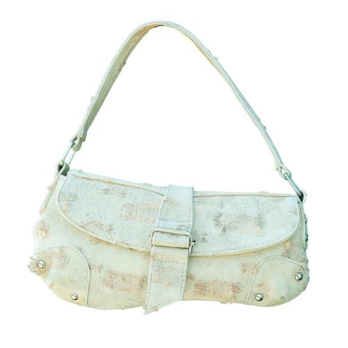 Denim Easy Matching Shoulder Bag white PC