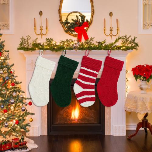 Chiffon Chaussette de Noël couleur et motif différents pour le choix plus de couleurs pour le choix pièce