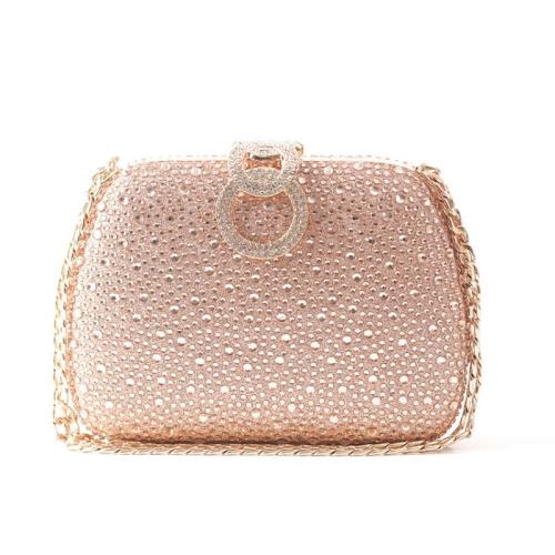 Polyester Easy Matching Clutch Bag with chain & with rhinestone PC