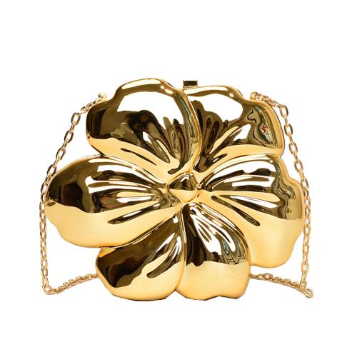 Acrylic hard-surface & Easy Matching Clutch Bag with chain floral PC