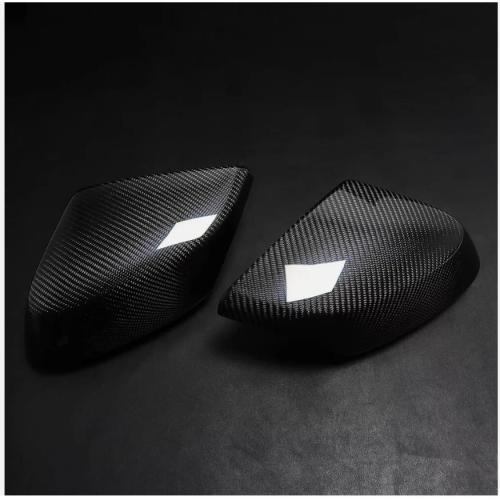 Real Carbon Side Mirror Cover Cap For C8 Corvette Stingray Z06 Z51 2LT 3LT 2020-2024