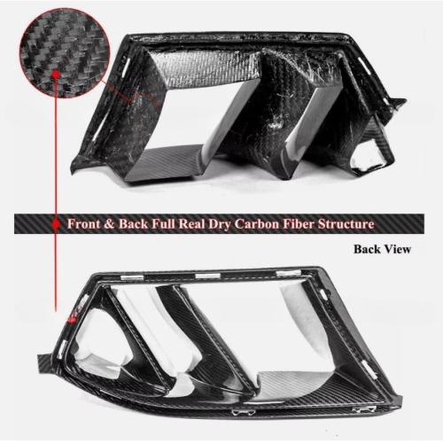 FOR 21-24 BMW G80 G82 M3 M4 DRY CARBON FIBER V2 BUMPER AIR DUCT VENT REPLACEMENT