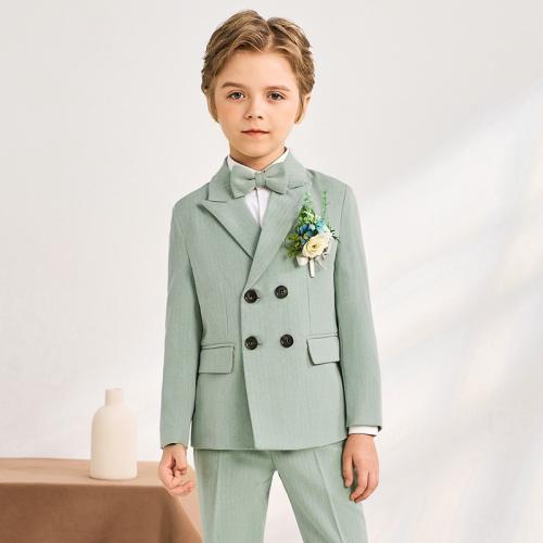 Viscose & Spandex & Polyester Slim Boy Leisure Suit Set