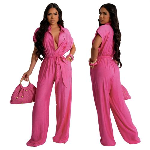 Polyester Long Jumpsuit & loose PC