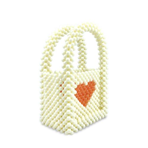 Acryl Handtasche, Beige,  Stück