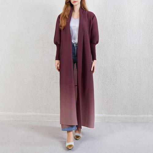 Polyester Women Long Cardigan slimming patchwork Solid : PC