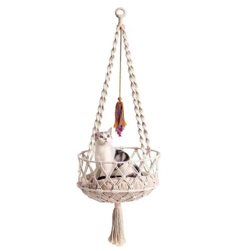 Cotton Cord Pet Bed Hanging Style & hollow white PC