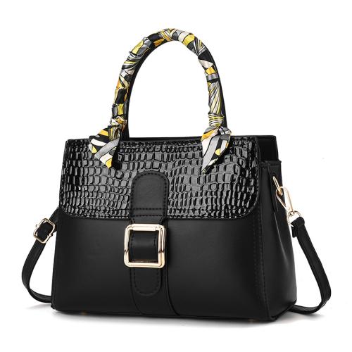 PU Leather easy cleaning & Concise Handbag attached with hanging strap PC