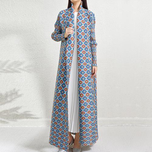 Polyester Women Long Cardigan slimming & loose printed : PC