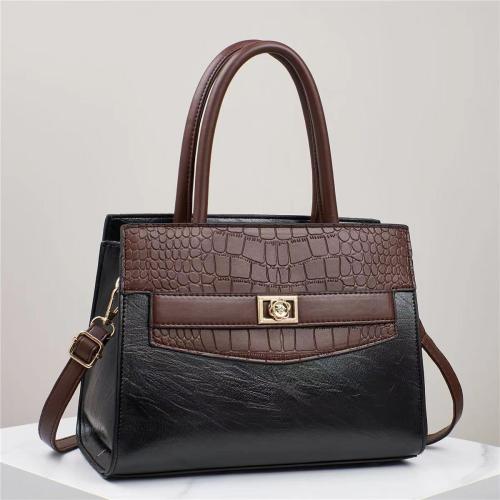 PU Leather hard-surface & Easy Matching Handbag large capacity & attached with hanging strap Solid PC