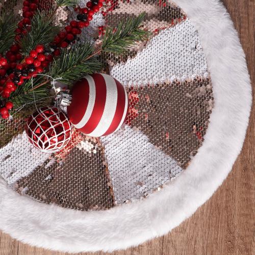 Paño & Lentejuela Falda del árbol de navidad,  trozo