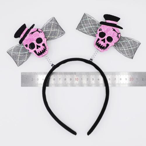 Flannelette & Plastic Hair Band Halloween Design handmade PC