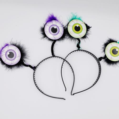 Paper & Feather & Plastic Hair Band Halloween Design handmade eyes PC