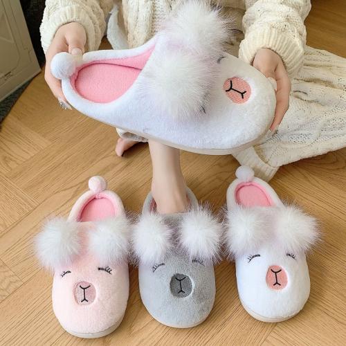 Thermo Plastic Rubber & Plush Fluffy slippers hardwearing & thermal Pair